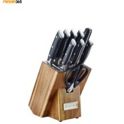 تصویر سرویس کارد 10 تکه استند چوبی عرشیا K118-3094 KNIFE SET 10 Pcs