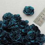 تصویر گل پارچه‌ای برجسته رز گلدوزی بسته 20 عددی 
