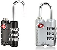 تصویر قفل ترکیبی 2 بسته، قفل مسافرتی آلیاژی قفل کد ترکیبی گمرکی برای چمدان کیف دستی کیف زیپی چمدان، قفل چمدانی (نقره ای مشکی) 