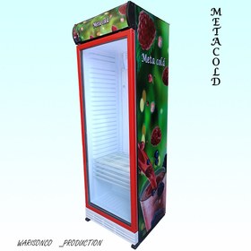 تصویر یخچال نوشیدنی 70 متاکلد استیکر تمشک Beverage fridge 70 methacold raspberry sticker