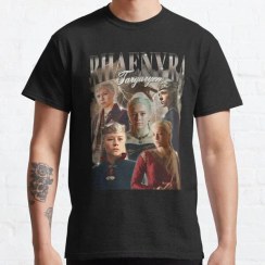 تصویر تیشرت house of the dragon طرح Rhaenyra Targaryen Shirt, Retro Bootleg Tshirt Classic T-Shirt کد 196336 