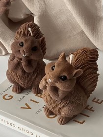 تصویر شمع سنجاب ۱۰ سانت پاییزی و یلدایی رها مال 