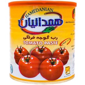 تصویر رب گوجه فرنگی همدانیان قوطی 800 گرمی کارتن 12 تایی hamedanian tomato paste