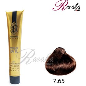 تصویر رنگ مو بیجورکا بلوند فندقی متوسط شماره 7.65 حجم 100 میلی لیتر Bijourka Medium Tobacco Blonde Hair Color No.7.65 100ml