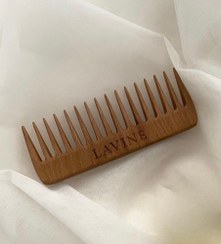 تصویر شانه چوبی دستساز Wooden hair comb