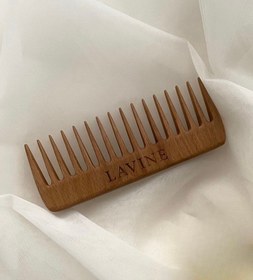 تصویر شانه چوبی دستساز Wooden hair comb