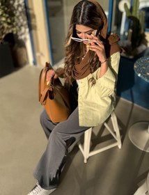 تصویر شومیز سبز پاستیلی 