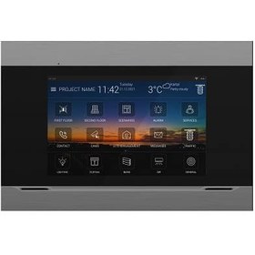 تصویر تاچ پنل Interra 4 – 7” KNX – Black Aluminum 