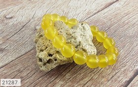 تصویر دستبند سنگی جید زرد جذاب زنانه - کد 21287 