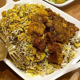 تصویر غذای خانگی باقالی پلوی دو نفره مجلسی با گوشت و برنج هاشمی گیلان 