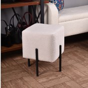 تصویر پاف مربع با پارچه تدی 