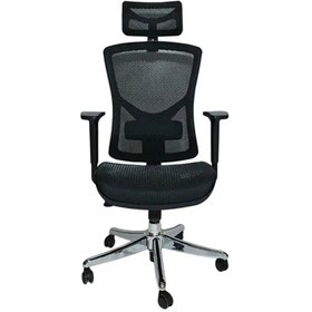 تصویر صندلی- T50-مدیریتی-پشت توری بک رست دار-هدرست دار- مکانیزم سینکرون-دسته متحرک ا Mesh back model office chair Mesh back model office chair