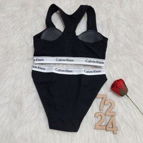 تصویر ست شورت و نیمتنه نخی اسپورت زنانه پددار، مدل کش پهن کلوین کلین کد 7225 - L Women's underwear