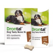 تصویر قرص ضد انگل سگ‌ درنتال برای نژاد بزرگ | DRONTAL TASTY BONE WORMER TABLETS 