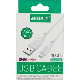 تصویر کابل شارژ USB به لایتنینگ مودم کت مدل MCB-005 