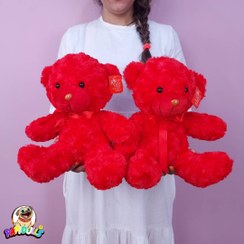 تصویر عروسک خرس ولنتاینی سایز ۲۵ سانتی 