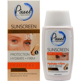 تصویر کرم ضد آفتاب دور چشم پیکسل بدون رنگ SPF35 حجم 50 میل Pixxle Sunscreen Cream Invisible For Eye Tech SPF35 50ml