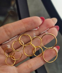 تصویر گوشواره حلقه زرد 