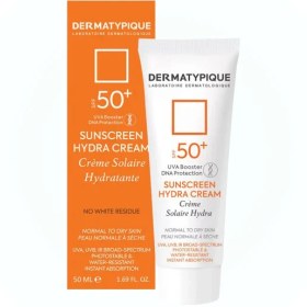 تصویر کرم ضد آفتاب درماتیپیک بی رنگ مدل Hydra با SPF +50 مناسب پوست خشک و نرمال حجم 50 میلی لیتر 