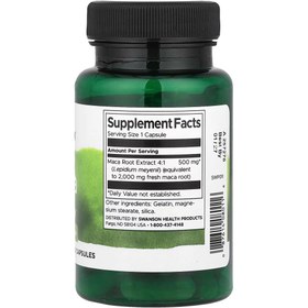 تصویر کپسول ماکا سوانسون 60 عدد Swanson Maca Swanson, Maca, 500 mg, 60 Capsules
