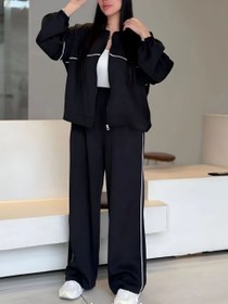 تصویر ست سویشرت و شلوار اویشو یقه ایستاده 