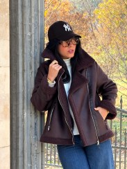 تصویر پالتو بوفالو قهوه‌ای 