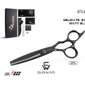 تصویر قیچی پیتاژ رزونال مدل DELICATE Black DELICATE Scissors, 6 inches, Rezonal