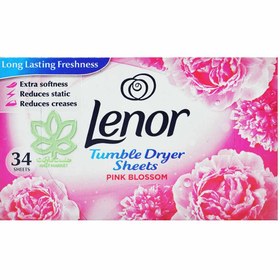 تصویر ورق کاغذی خوشبو کننده لباس رایحه شکوفه صورتی 34 عدد لنور – lenor 