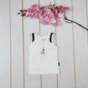 تصویر رکابی نوزادی سفید طرح نیلی – سه تا شش ماه 