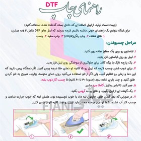 تصویر استیکر پارچه و لباس فیانی مدل DTF طرح دخترانه کد F68 