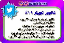 تصویر فالوور توییتر S19(گارانتی ۳۰ روزه) [۹۳۲ تومان] 