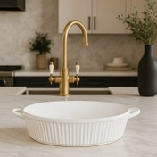 تصویر مرغ‌خوری بیضی سرامیکی 