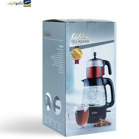 تصویر چای ساز کاخلر مدل KH7701 ظرفیت ۲.۵ لیتر با کتری شیشه‌ای 