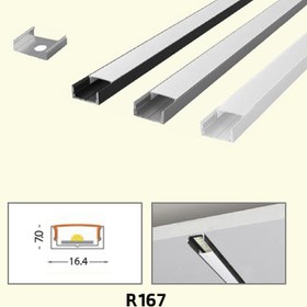 تصویر چراغ لاینر روکار رویه 16 میلیمتر اکولاین کد R167 