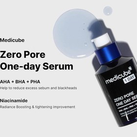 تصویر وان دی سرم لایه بردار و کوچک کننده منافذ مدی کیوبmedicube zero pore one day serum 