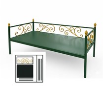 تصویر تخت مدل ونوس - تخت سنتی تخت حیاط تخت فلزی تخت نشیمن تخت بازشو تخت باغ تخت آهنی تخت فلزی سنتی تخت رستورانی تخت کافه ای تخت قهوه خانه ای فلزی فضاهای باز فرفورژه venus