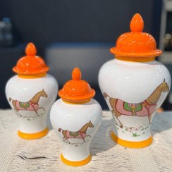 تصویر جینجر جار هرمس سفید نارنجی 