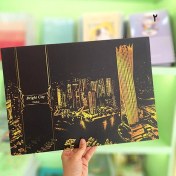 تصویر اسکراچ برد طرح شهرهای معروف سایز بزرگ A3 طرح 