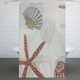 تصویر پرده حمام کد PH283 سایز 180x180 سانتی متر آویز حمام