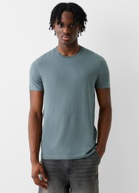 تصویر تیشرت یقه گرد ساده مدل برشکا Bershka men's t-shirt