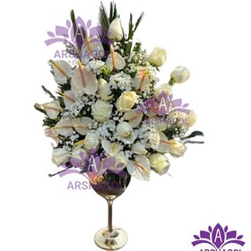 تصویر جام گل تسلیت کد a4004 