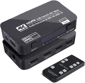 خرید و قیمت سوئیچ HDMI ، 4K @ 60Hz 4 در 1 سوئیچ HDMI با نوری نوری ...