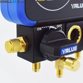 تصویر گیج دوقلو دیجیتال ولیو مدل value vrm2-0101i ساخت چین VALUE VRM2-0101I MANIFOLD SERVICE