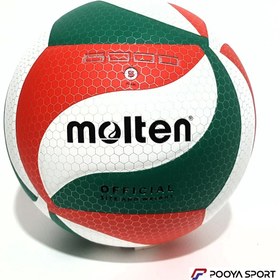 تصویر توپ والیبال مولتن لونه زنبوری 5000 سایز5 Volleyball Molten