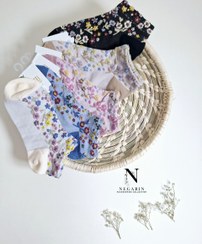 تصویر جوراب گلهای بهاری 