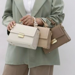 تصویر کیف مجلسی زنانه مدل آیز از چرم مصنوعی 