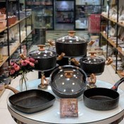 تصویر سرویس قابلمه پویان 11پارچه ELSA مشکی 