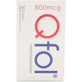 تصویر کیوفول قرص 30 عددی طب مفید نیکان Qfol 800 Mcg 30 Tablets Nikan