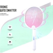 تصویر پشه کش و مگس کش راکتی تاشو تاشو آبی