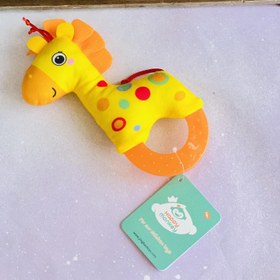 تصویر جغجغه پارچه ای دسته دار 